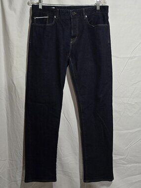 Banana Republic Straight Kaihara Japanese Selvedge Denim Jeans - Blue - Sz 33x32